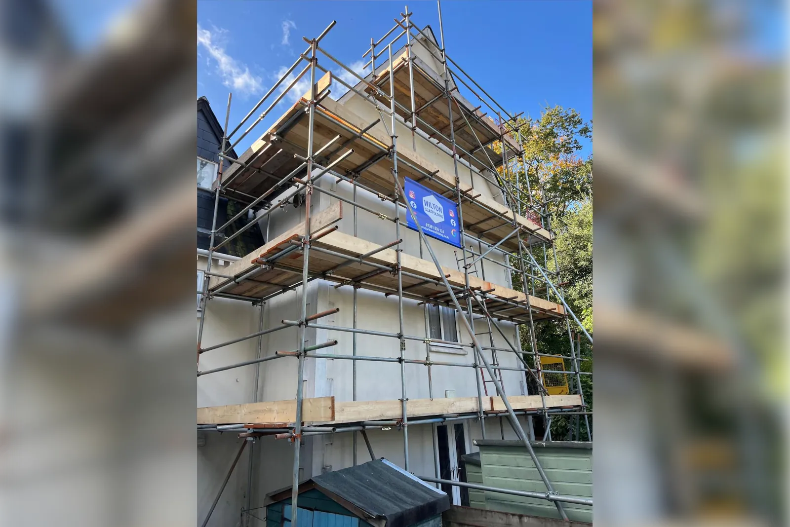 Four Boarded lifts erected to provide safe access for decorating in Newton Abbot.